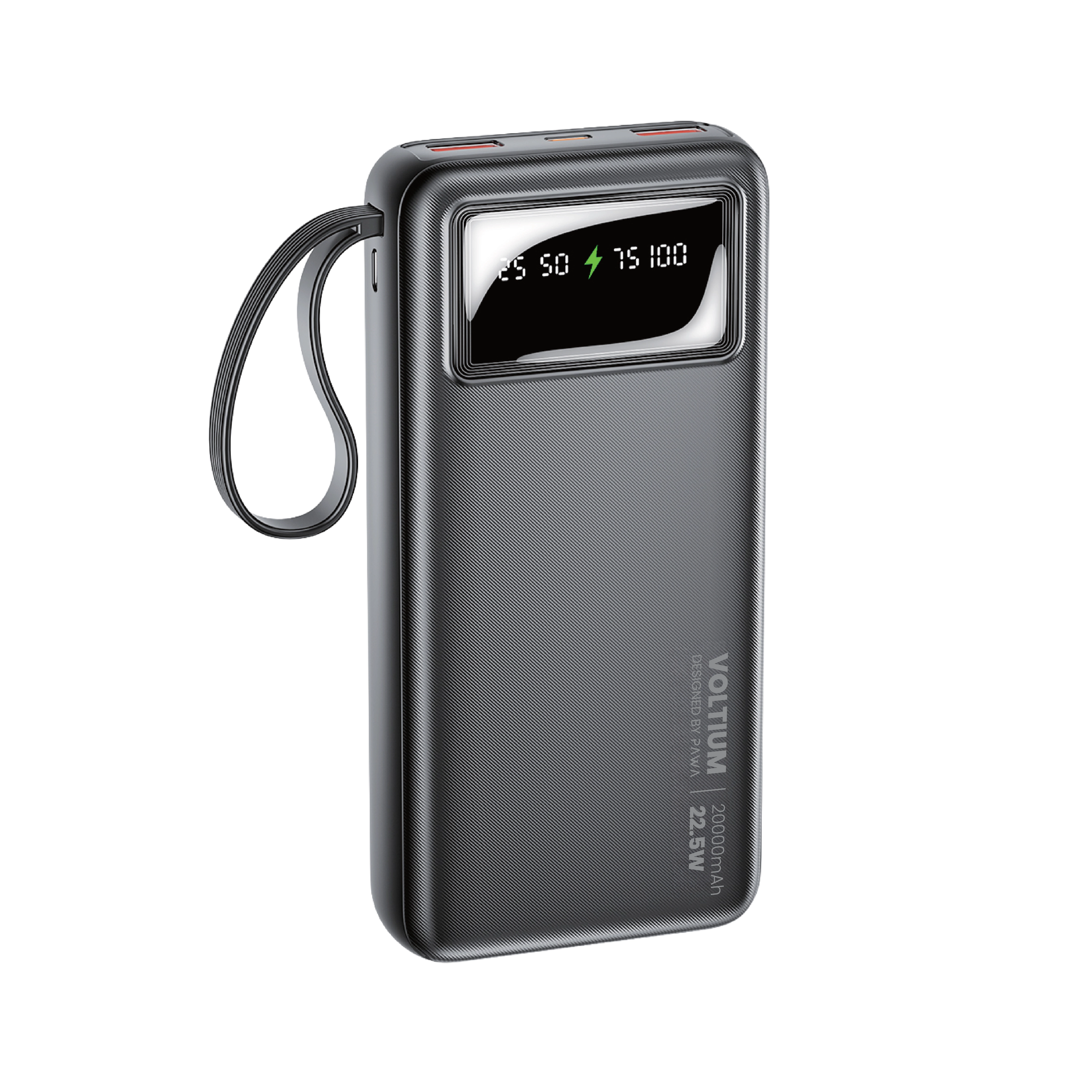PAWA LITE VOLTIUM 20000MAH CAPACITY POWER BANK 22.5W BLACK PW-PBVT20TT-BK