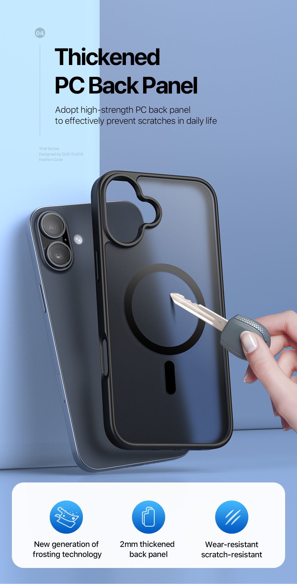DUXDUCIS IPHONE 16 YIND SERIES CASE BLACK YIND0001 thumbnail 3