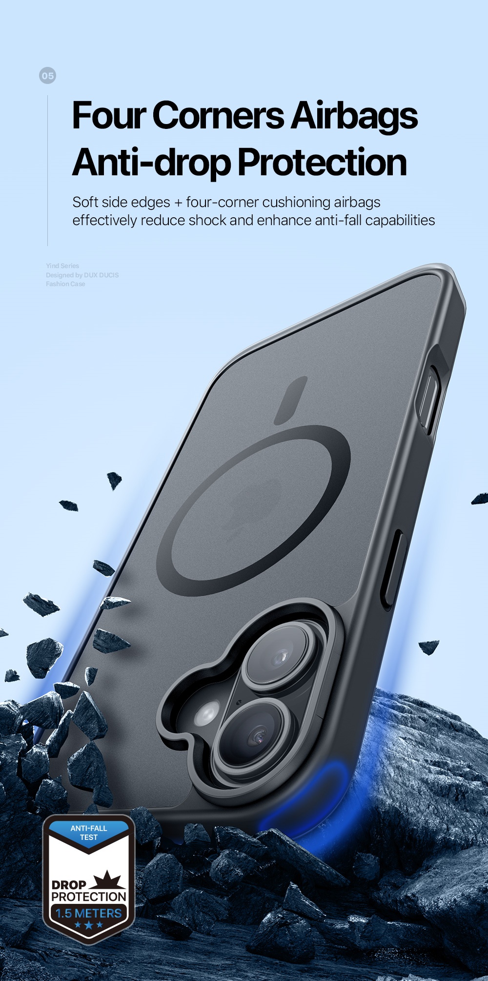 DUXDUCIS IPHONE 16 YIND SERIES CASE BLACK YIND0001 thumbnail 2