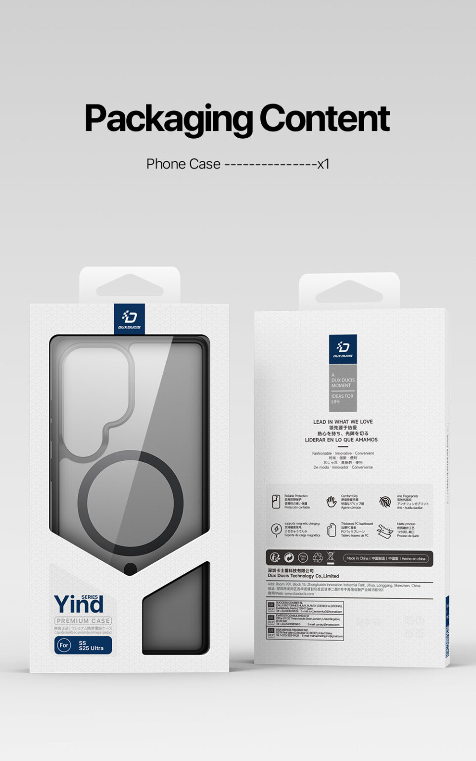 DUXDUCIS SAMSUNG S25 ULTRA YIND SERIES CASE BLACK YIND0067 thumbnail 2
