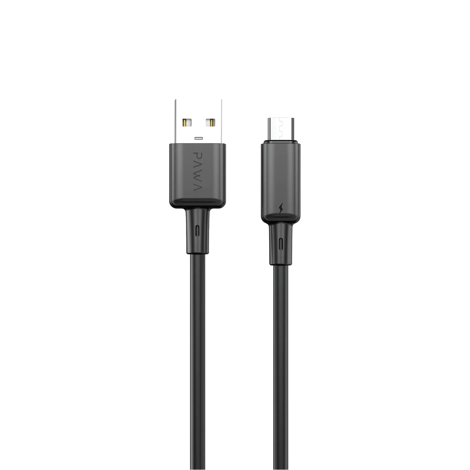 PAWA 3A USB A TO MICRO QUICK CHARGING PVC CABLE BLACK 1.2M PW-BDC312AM-BK