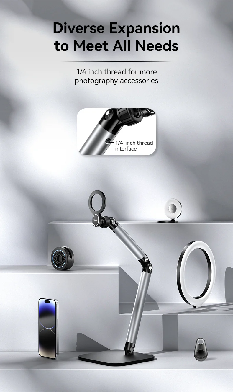 TELESIN MAGNETIC PHONE STAND VIDEO LIVE STREAMING DESK VERSION P3-DS-01 thumbnail 4