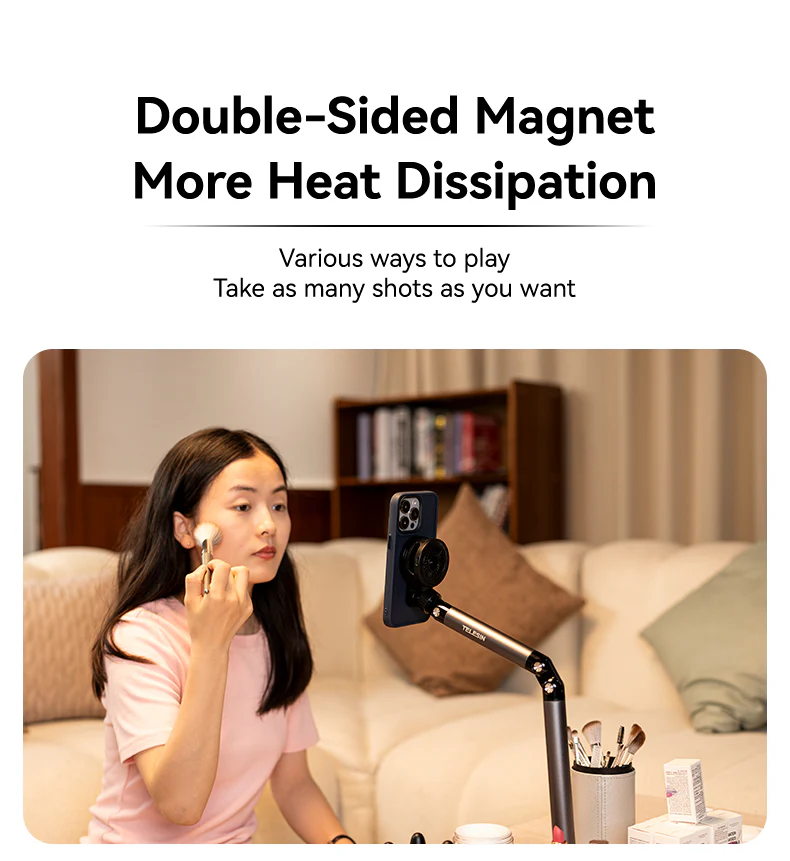 TELESIN MAGNETIC PHONE STAND VIDEO LIVE STREAMING DESK VERSION P3-DS-01 thumbnail 3