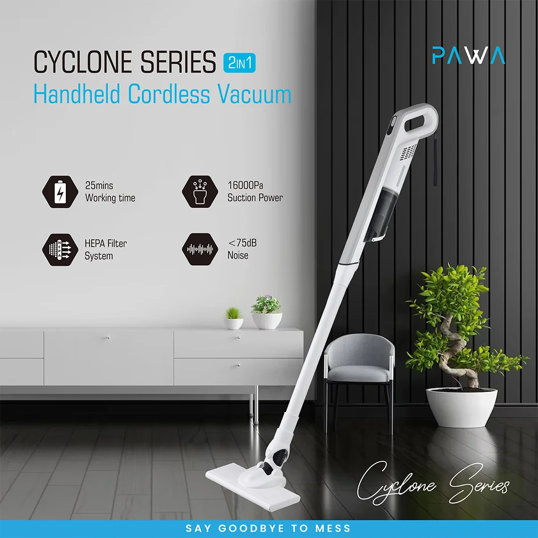 PAWA CYCLONE SERIES 2 IN 1 HANDHELD VACUUM CLEANER PW-CSVC164L-WH thumbnail 4