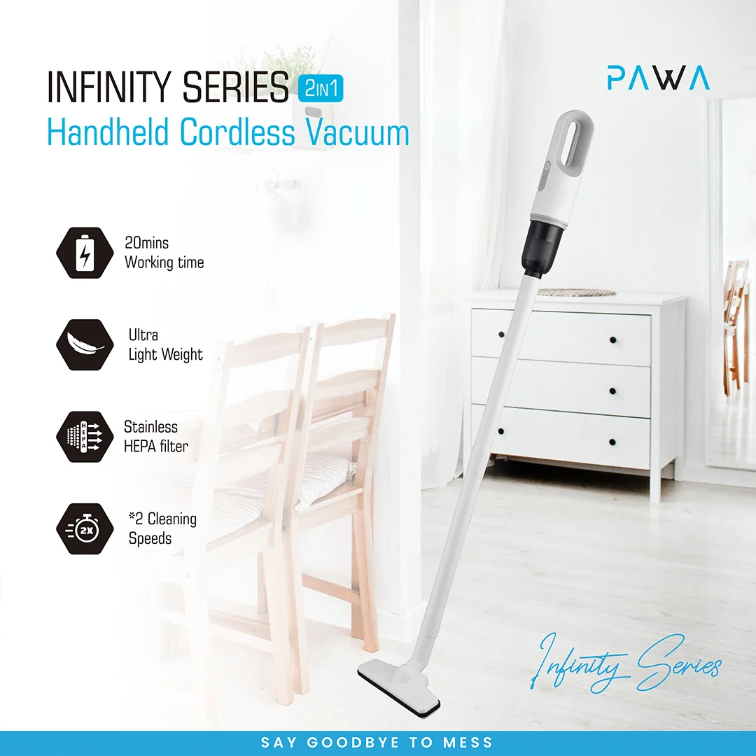 PAWA INFINITY SERIES 2 IN 1 HANDHELD VACUUM CLEANER PW-ISVC123D-WH thumbnail 4