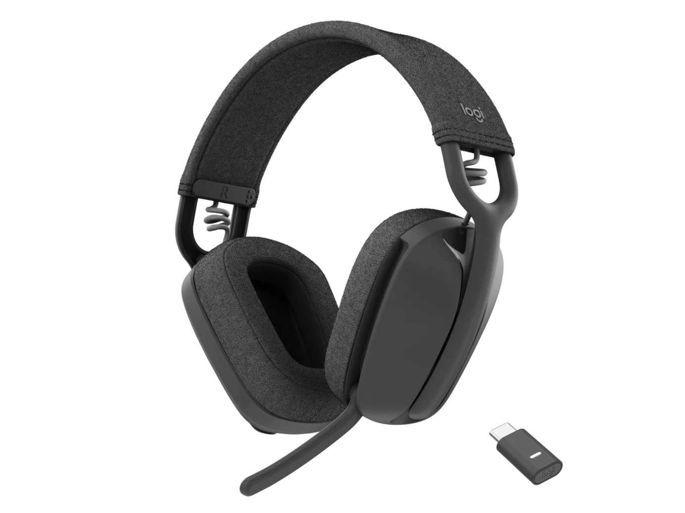 LOGITECH ZONE VIBE WIRELESS UC HEADSET WITH NOISE CANCELLING MIC GRAPHITE 981-001199