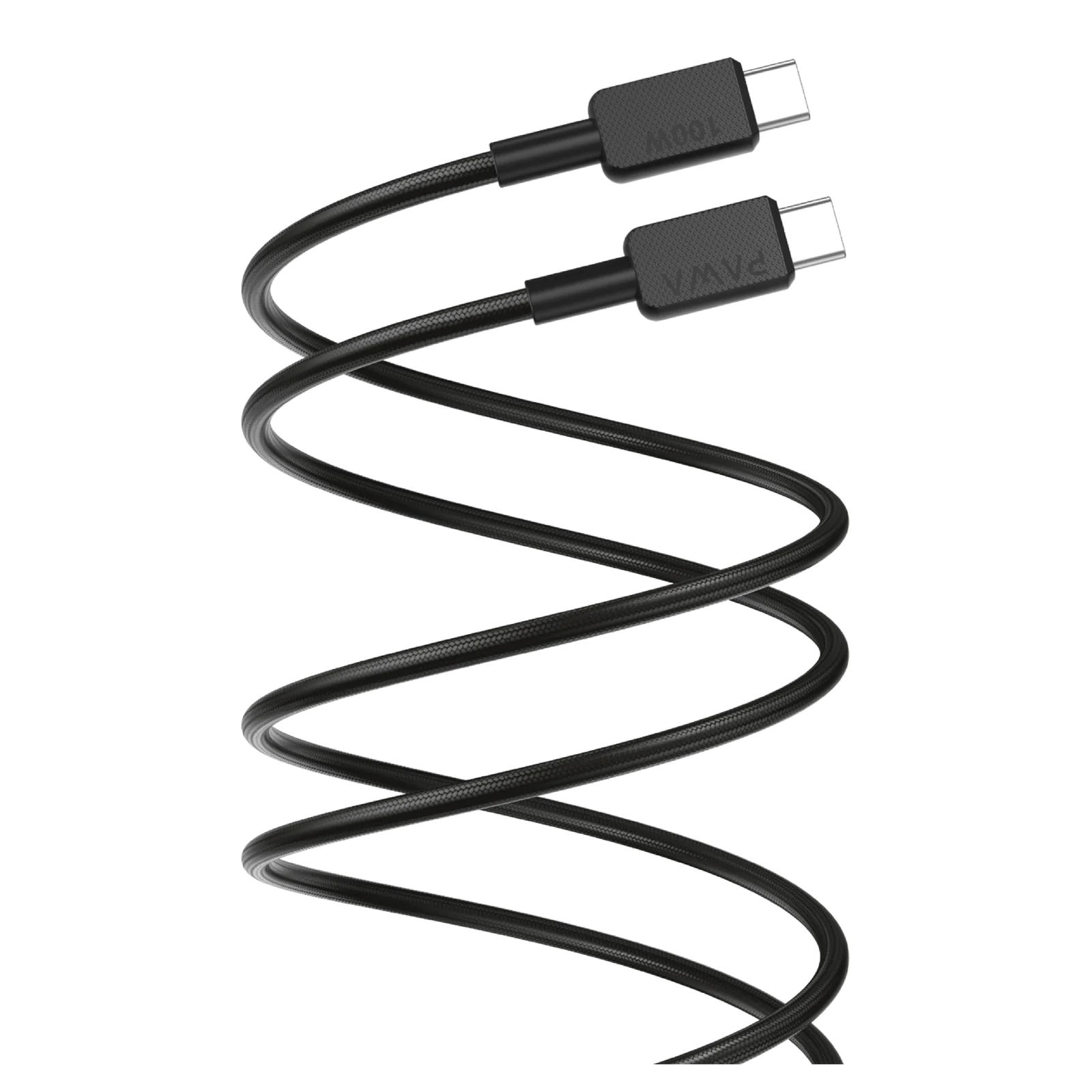 PAWA EL CARO SERIES USB C TO USB C 100W PREMIUM BRAIDED CABLE BLACK PW-12B100CC-BK