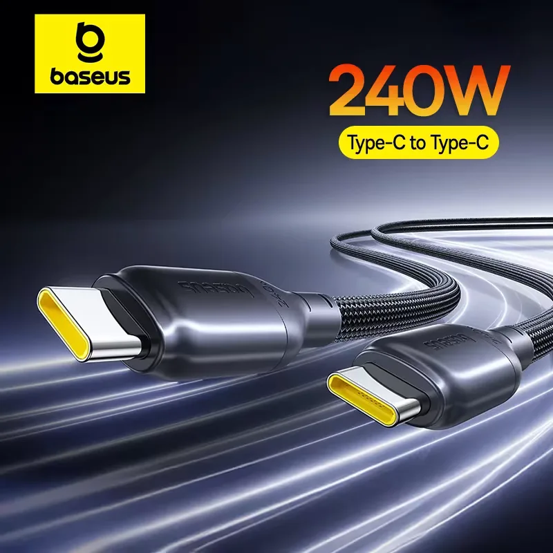 BASEUS PICOGO FAST CHARGING CABLE TYPE C TO TYPE C 240W 2M BLACK E0423301 thumbnail 2