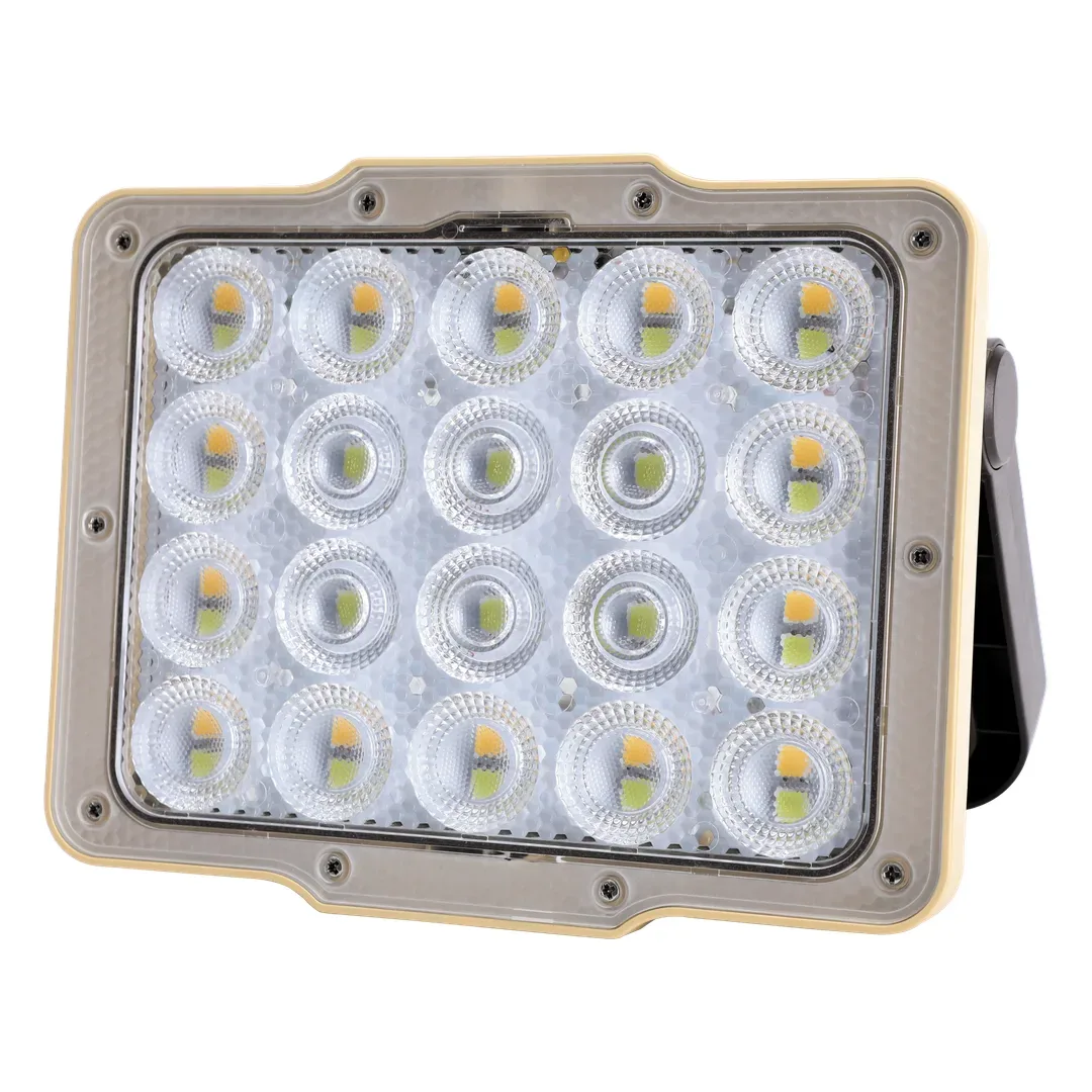 GREEN LION SOLAR FLOOD LIGHT WITH SOLAR PANEL 4800MAH 950 LM-BLACK GNFL13SOLGTBK