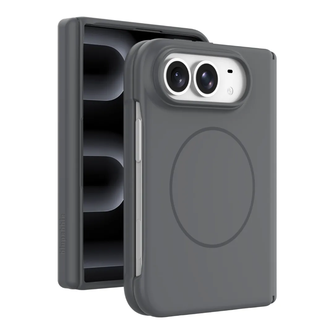 BLUPEBBLE IPHONE DUO MAGFIT CASE WITH MAGSAFE GRAY BP-IPMGFDUO-GY