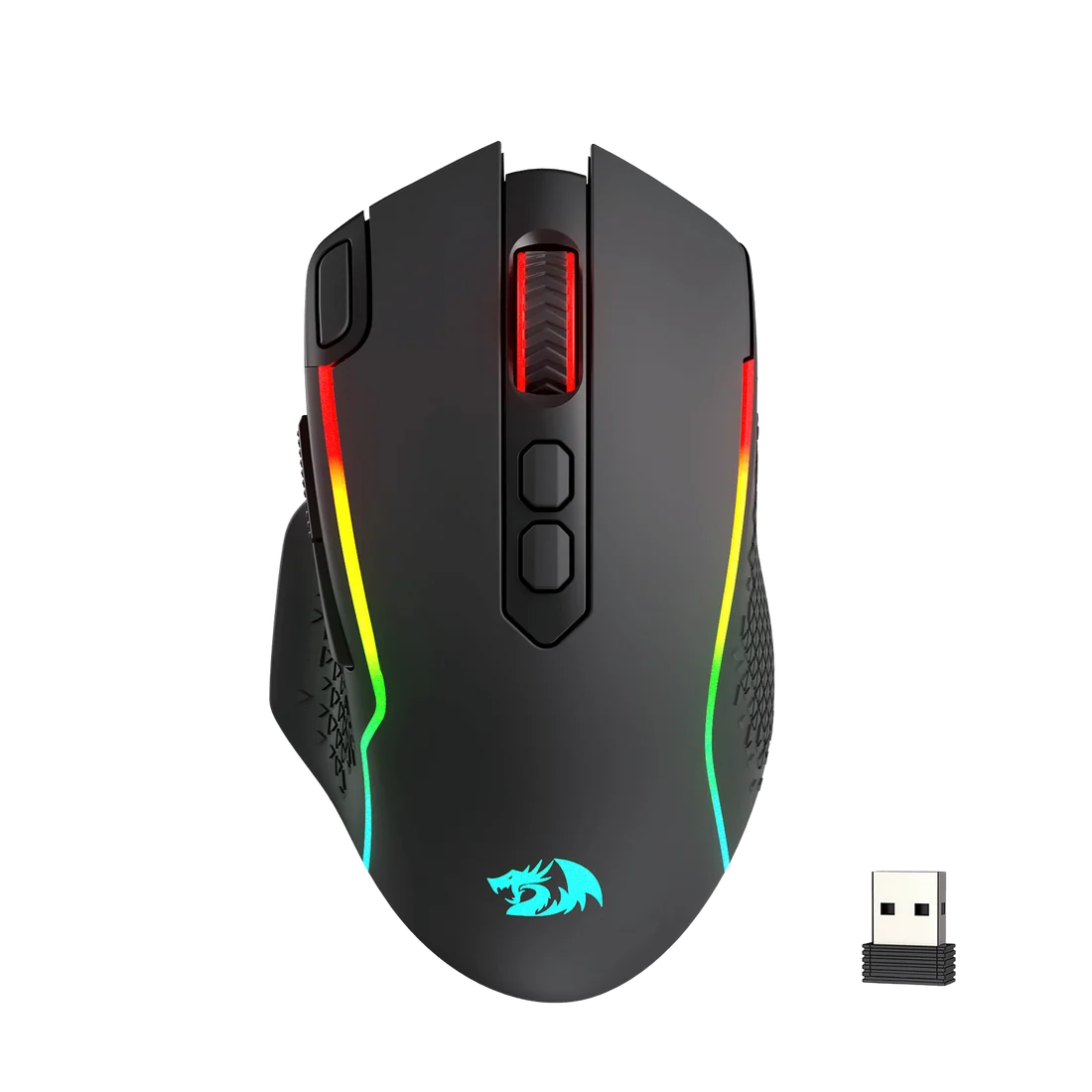 REDRAGON TAIPAN MAX 3 MODE RGB ERGONOMIC WIRELESS GAMING MOUSE BLACK M810RGB-MAX