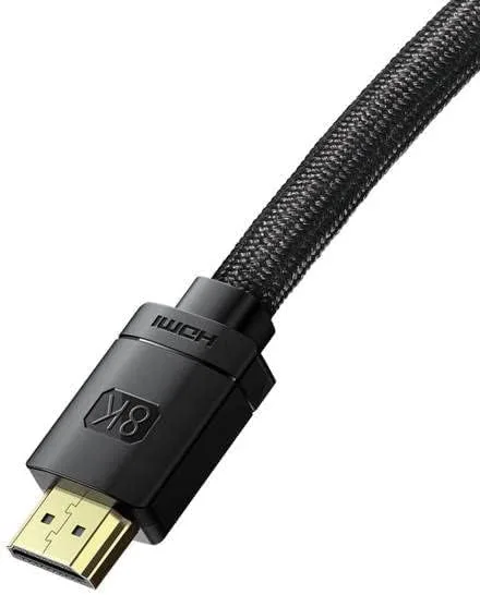 BASEUS HIGH DEFINITION SERIES HDMI 8K TO HDMI 8K ADAPTER CABLE 0.5M BLACK WKGQ040001 thumbnail 4