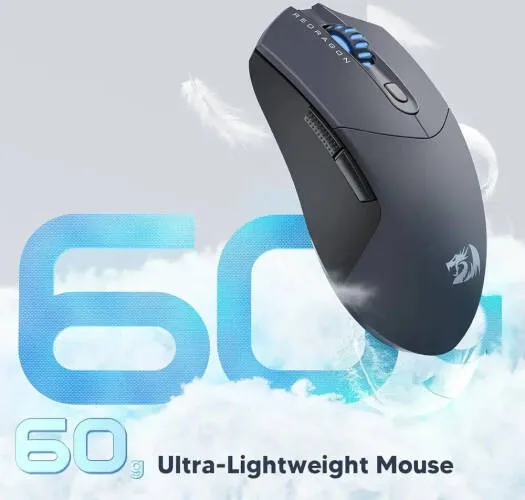REDRAGON ST4R PRO WIRELESS ULTRA LIGHT WEIGHT ERGONOMIC GAMING MOUSE GREY M917GB-PRO thumbnail 4