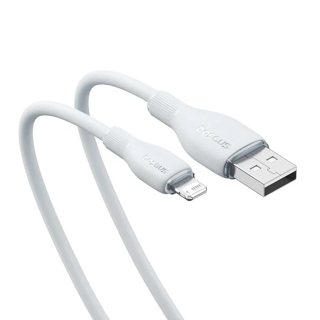 BASEUS PUDDING SERIES FAST CHARGING USB TO IP 2.4A CABLE 2M STELLAR WHITE P10355700221 thumbnail 3