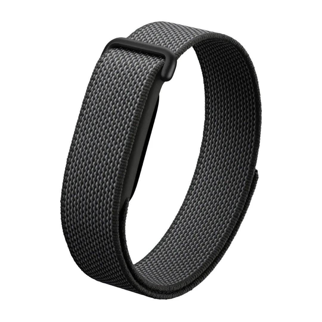 BLUPEBBLE GOOGLE FITBIT AIR FLOW NYLON KNIT BAND BLACK BP-FLOW-BK