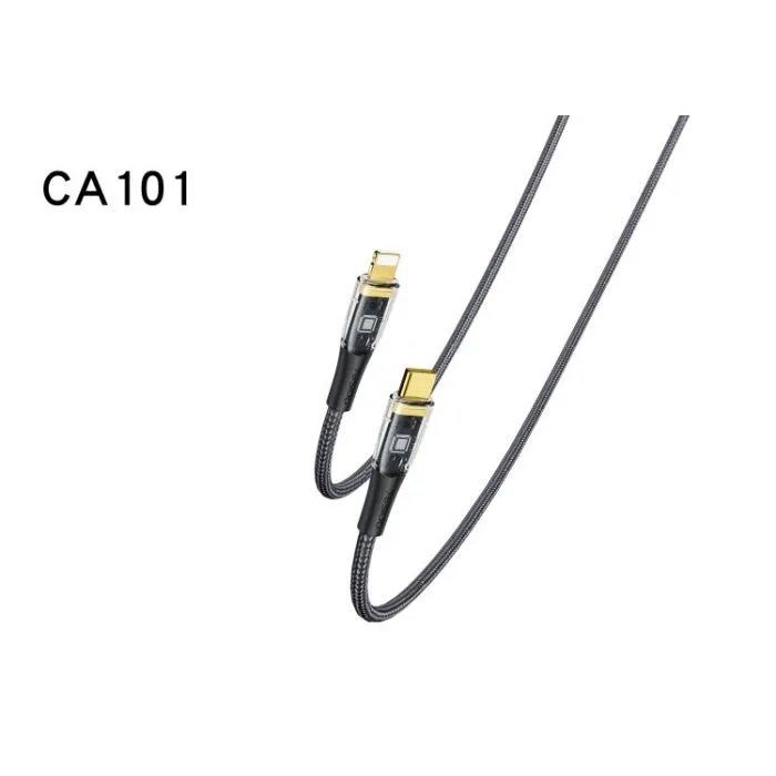YESIDO TRANSPARENT SHELL DATA CABLE BLACK CA101