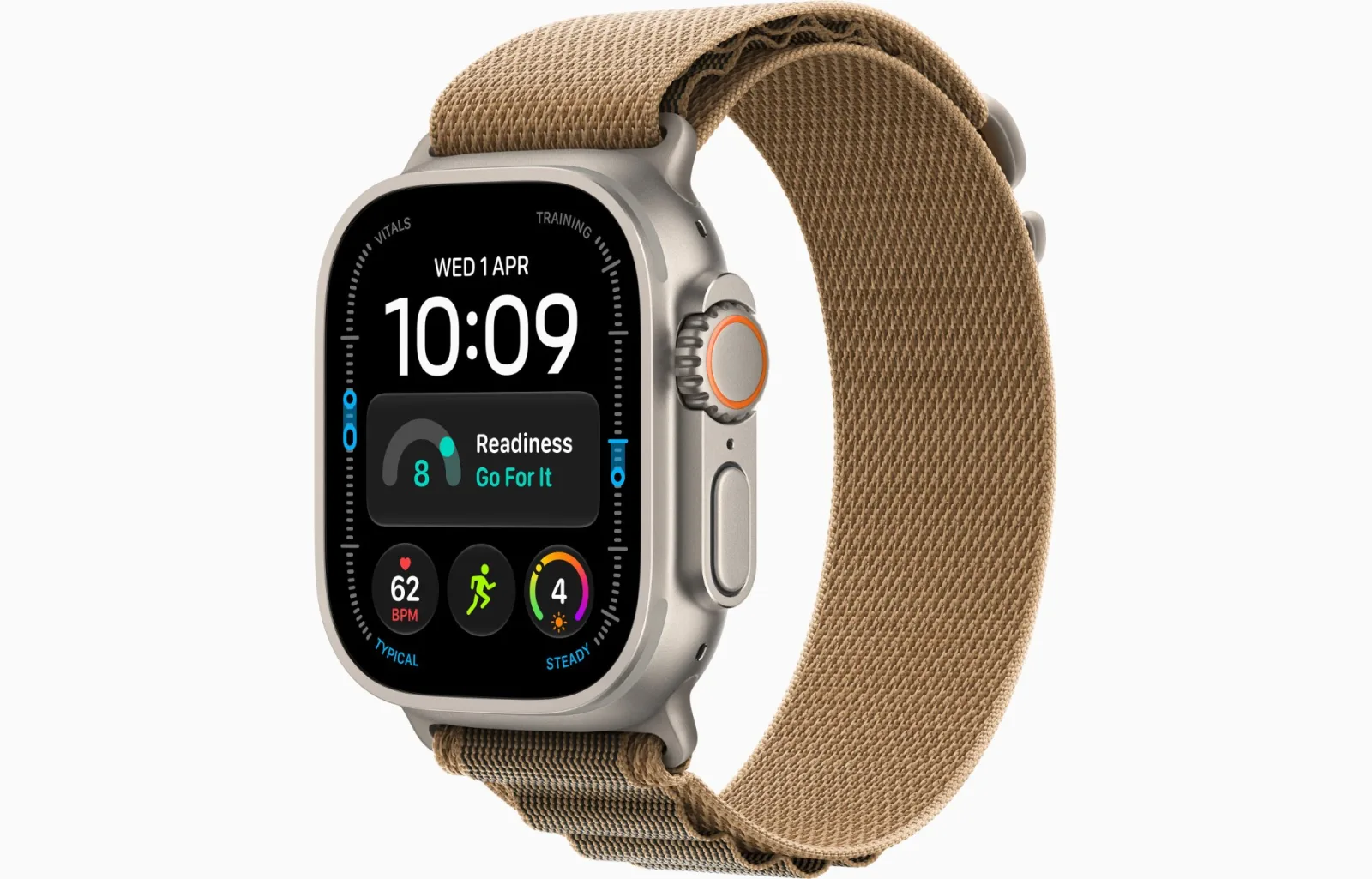 APPLE WATCH ULTRA 4 GPS + CELLULAR 2026 49MM NATURAL TITANIUM CASE WITH DESERT NATURAL TITANIUM ALPINE LOOP MEDIUM MJAF4