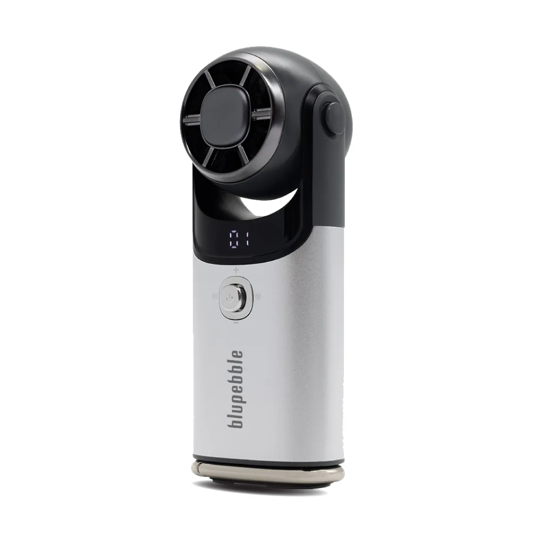 BLUPEBBLE CYCLONE PRO HANDHELD FAN - SILVER BP-CYCLPRO-SL