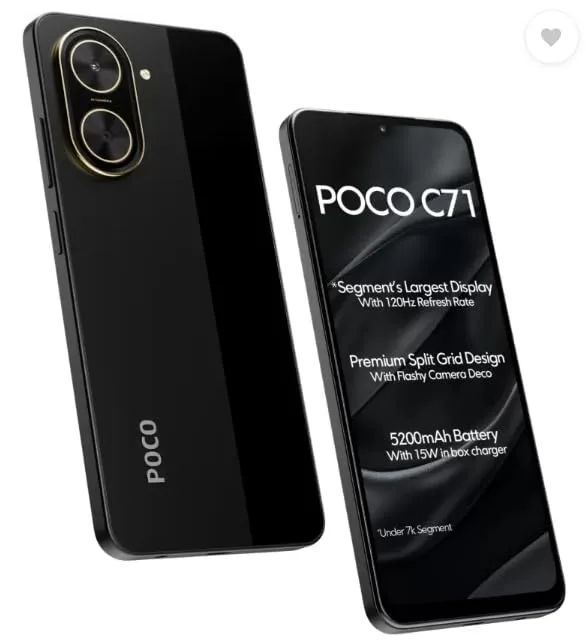 POCO C71 4GB-64GB BLACK thumbnail 2