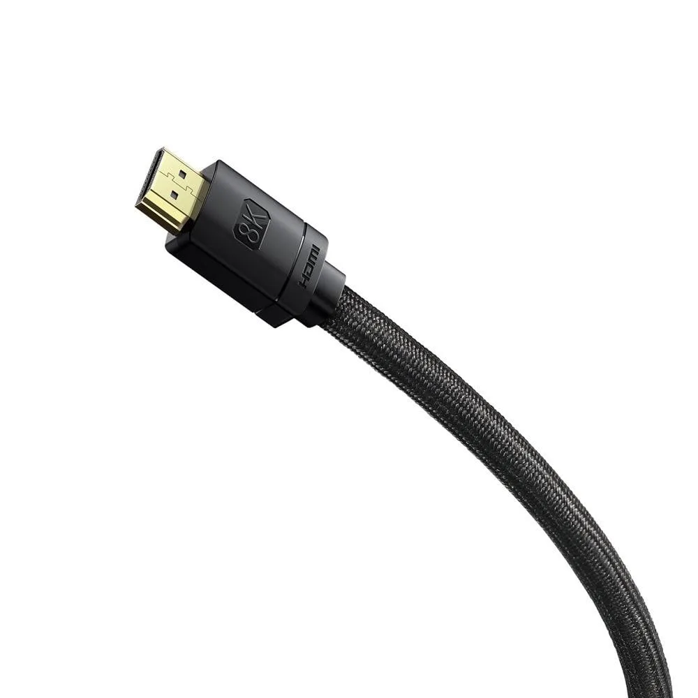 BASEUS HIGH DEFINITION SERIES HDMI 8K TO HDMI 8K ADAPTER CABLE 10M BLACK CABLE WKGQ040301 thumbnail 5