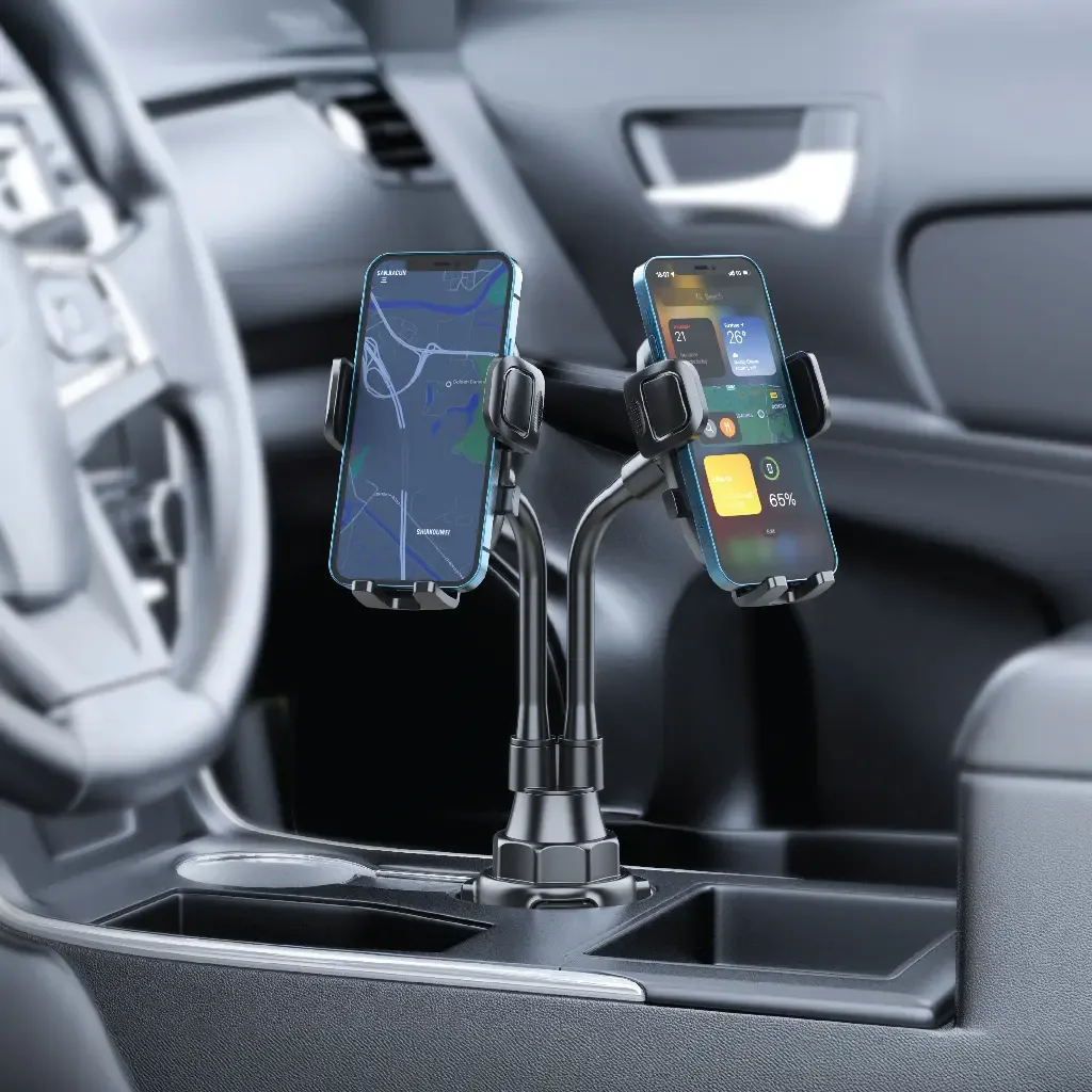 GREEN LION DUAL DRIVE UNIVERSAL CAR PHONE HOLDER BLACK GNDUDCRHLDBK thumbnail 2