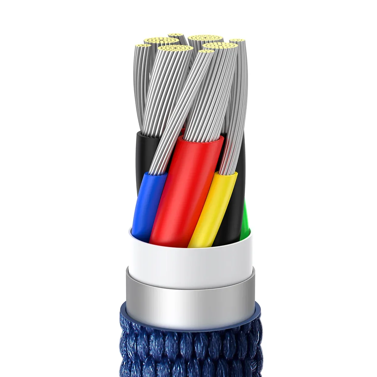 BASEUS CRYSTAL SHINE SERIES FAST CHARGING DATA CABLE TYPE C TO TYPE C 100W 2M BLUE CAJY000703 thumbnail 11