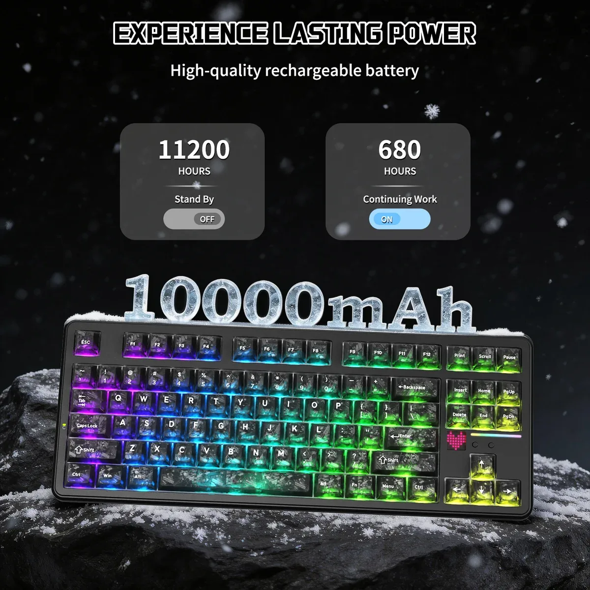 ATTACK SHARK X87 ULTRA RGB HOT SWAPPABLE SHAFTS MEGALODON SWITCH INK SHADOW