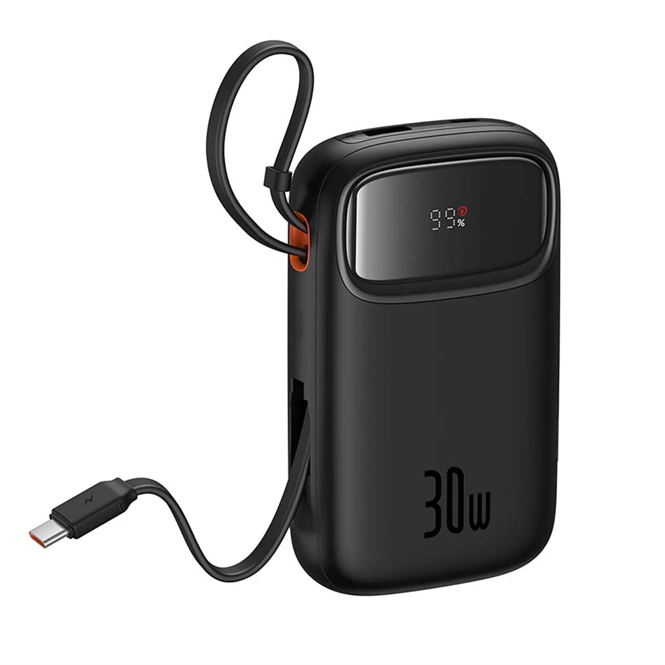 BASEUS QP0W 3 DIGITAL DISPLAY FAST CHARGING POWER BANK WITH 2 BUILT IN USB C CABLES 10000MAH 45W COSMIC BLACK P10082102123 thumbnail 6
