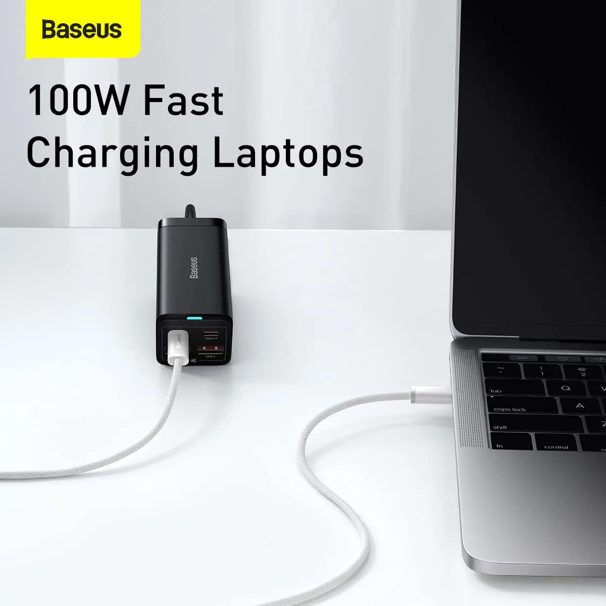 BASEUS DYNAMIC 4 PRO MAGNETIC FAST CHARGING CABLE USB C TO USB C 100W 1M WHITE P10385200211 thumbnail 5
