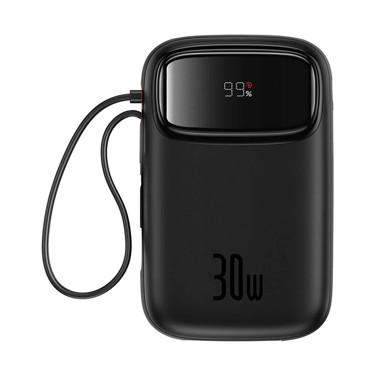 BASEUS QP0W 3 DIGITAL DISPLAY FAST CHARGING POWER BANK WITH 2 BUILT IN USB C CABLES 10000MAH 45W COSMIC BLACK P10082102123 thumbnail 2