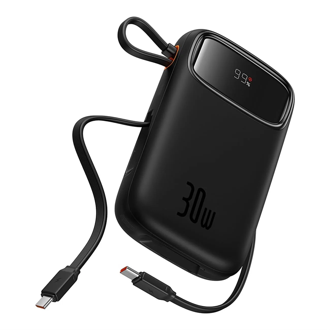 BASEUS QP0W 3 DIGITAL DISPLAY FAST CHARGING POWER BANK WITH 2 BUILT IN USB C CABLES 10000MAH 45W COSMIC BLACK P10082102123 thumbnail 5