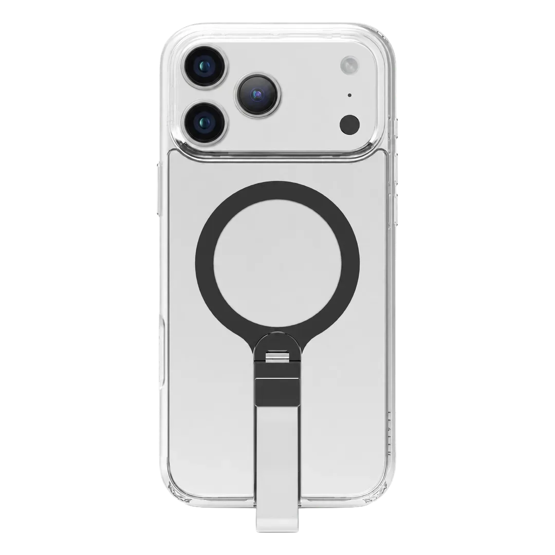 LEVELO IPHONE 18 PRO SPIRA MAGSAFE CLEAR GRIP CASE HYBRID PC TPU CONSTRUCTION SILVER LVLSPRC18PSL