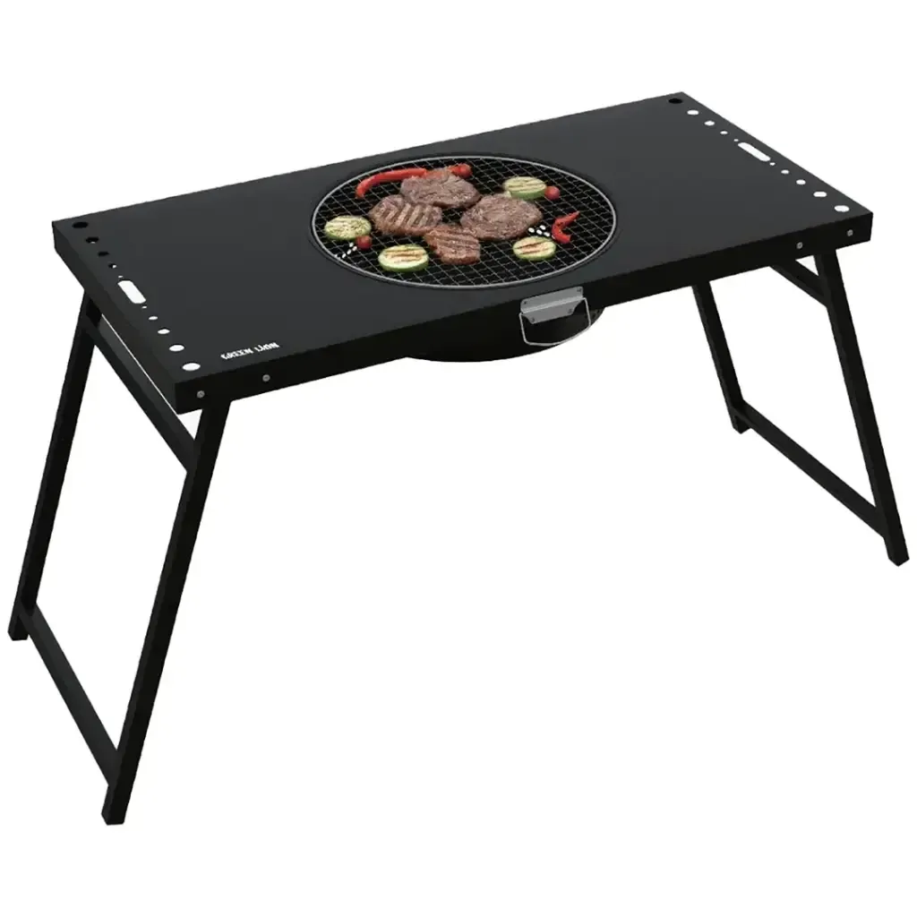 GREEN LION PORTABLE BBQ CAMPING TABLE BLACK GNPOBBQTBK