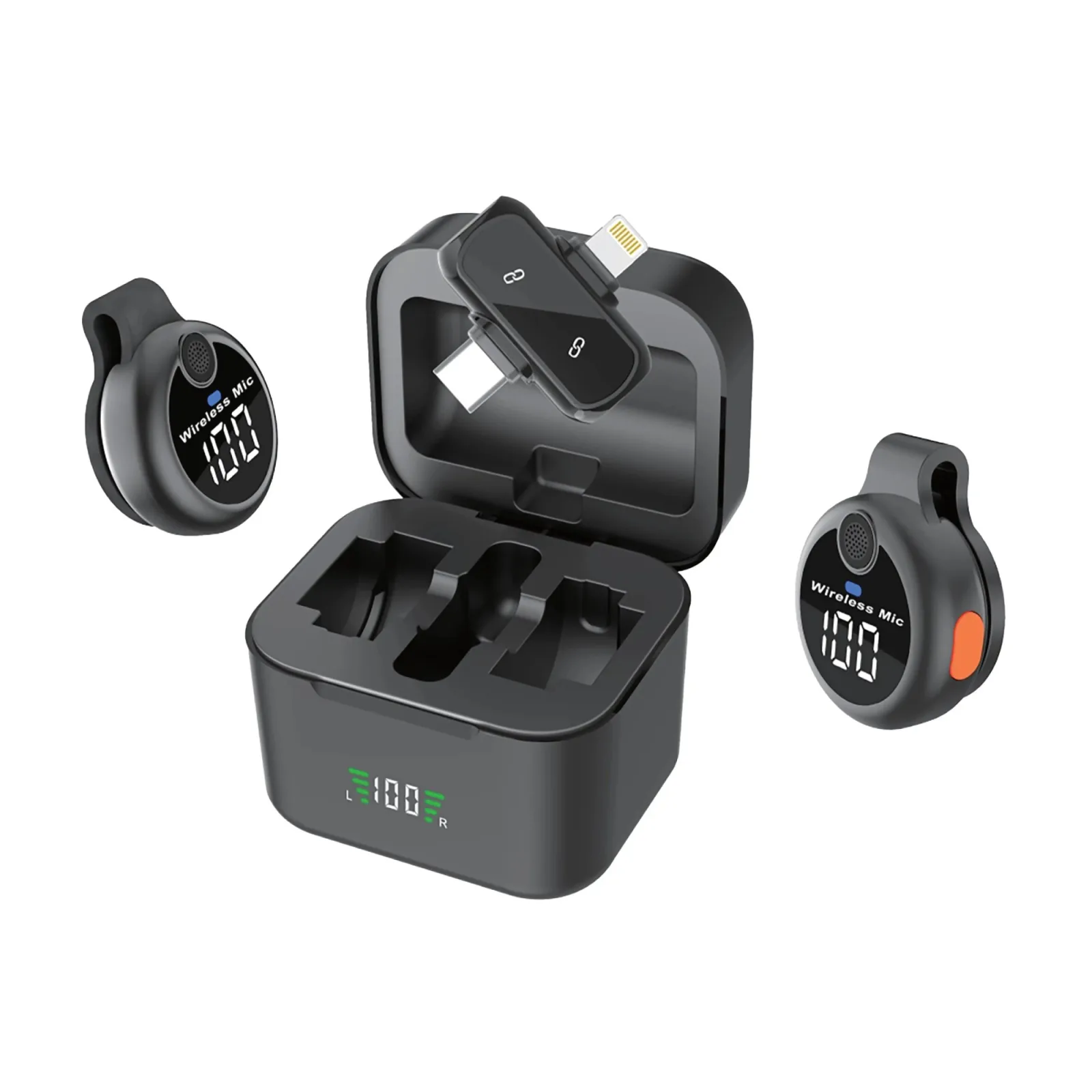 PAWA CLIPGO WIRELESS MICROPHONE WITH AI NOISE REDUCTION BLACK PW-LDMCCL20-BK