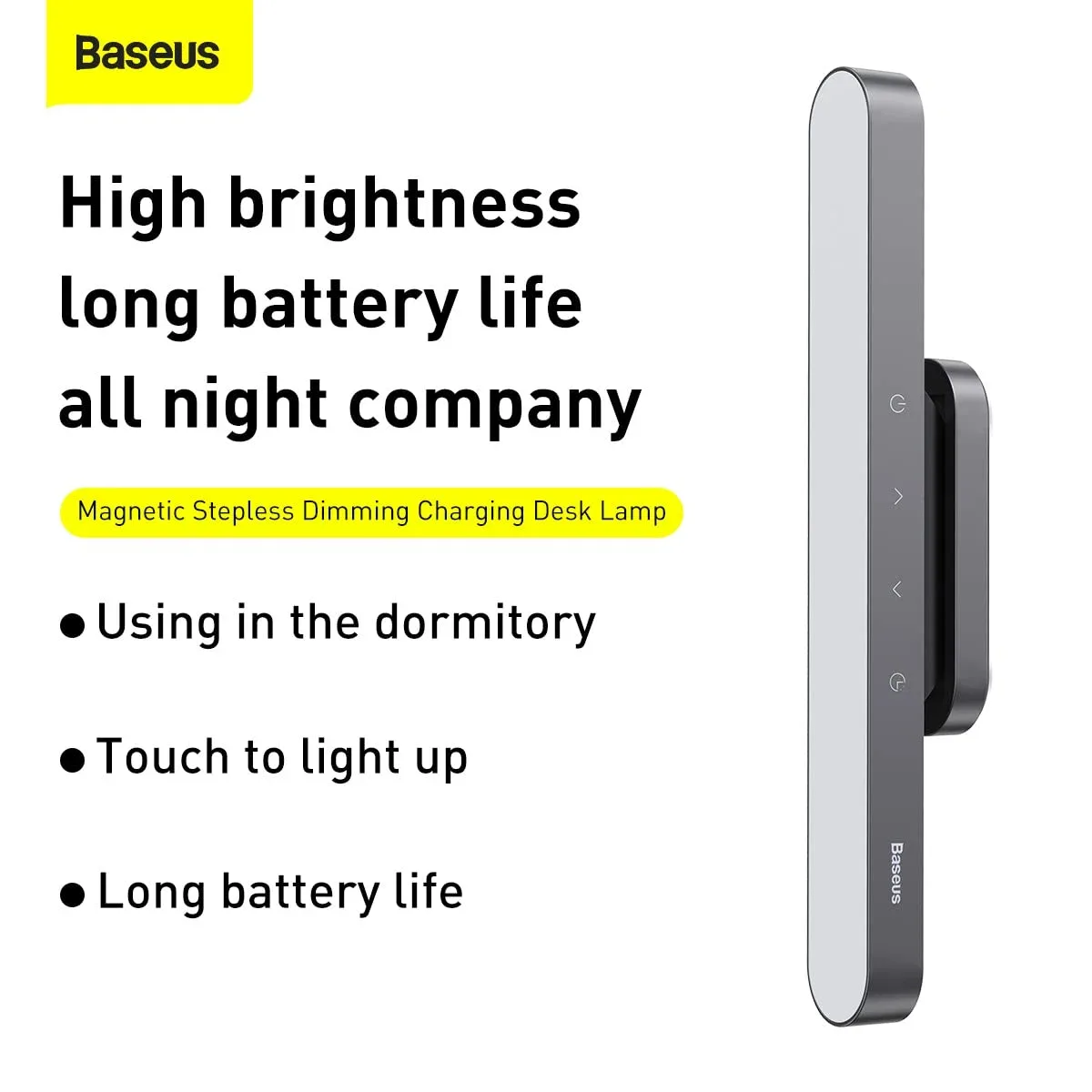 BASEUS MAGNETIC STEPLESS DIMMING CHARGING DESK LAMP PRO WHITE thumbnail 5