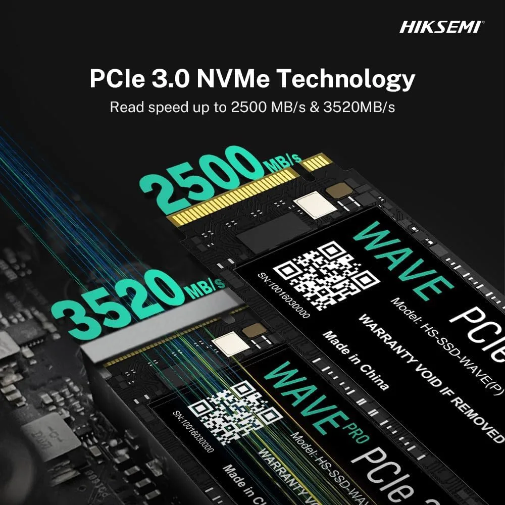 HIKSEMI 256GB PCIE GEN3 NVME M.2 2280 SSD R2280MBS W1800MBS HS-SSD-WAVE-P-256G thumbnail 4
