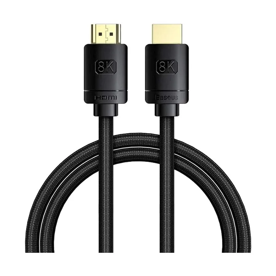 BASEUS HIGH DEFINITION SERIES HDMI 8K TO HDMI 8K ADAPTER CABLE 10M BLACK CABLE WKGQ040301