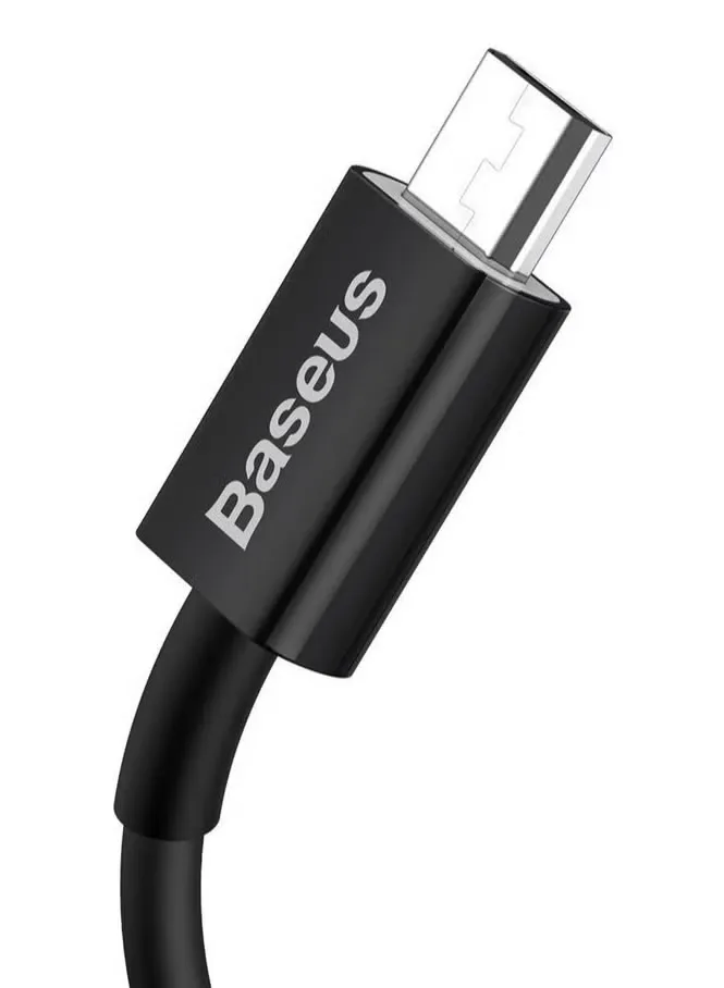BASEUS SUPERIOR SERIES FAST CHARGING DATA CABLE USB TO MICRO 2A BLACK CAMYS-A01 thumbnail 2