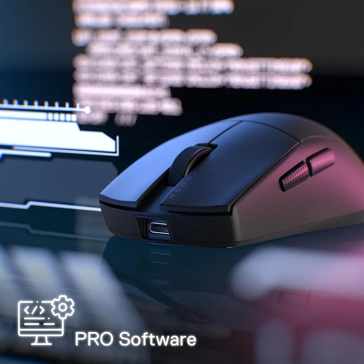 REDRAGON K1NG 4K PRO WIRELESS ULTRA LIGHT WEIGHT GAMING MOUSE BLACK M916-PRO-4K thumbnail 7