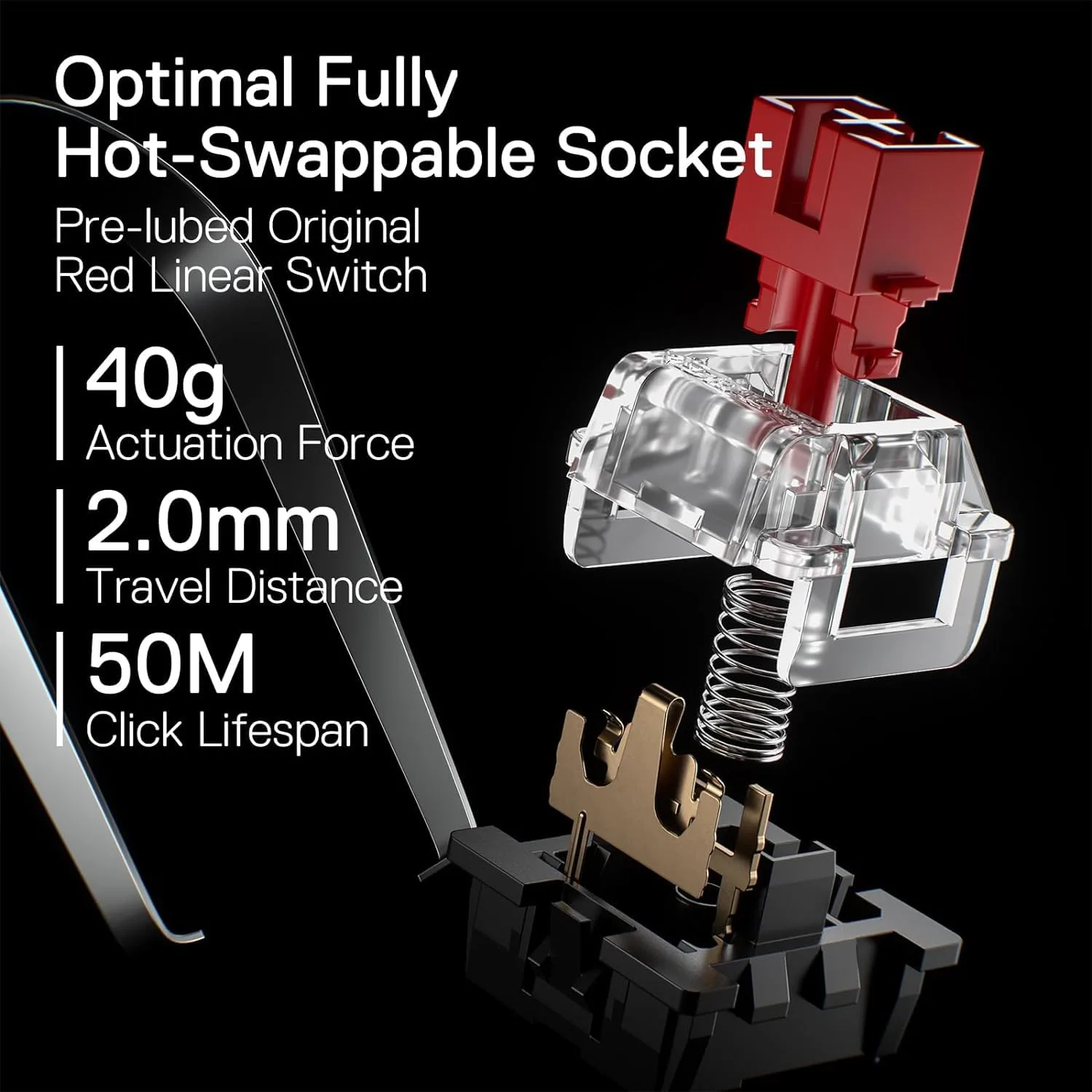 REDRAGON DHARMA PRO TKL WIRED 87 KEYS HOT SWAPPABLE MECHANICAL GAMING KEYBOARD RED K660-RGB-PRO thumbnail 7