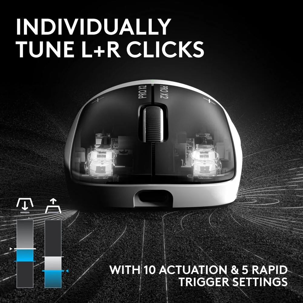 LOGITECH PRO X2 SUPERSTRIKE LIGHTSPEED WIRELESS GAMING MOUSE 910-007778 thumbnail 9
