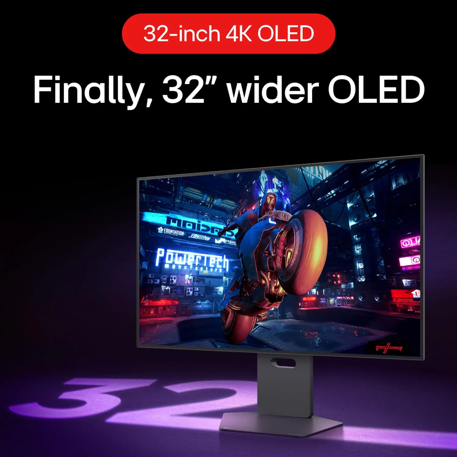 LG ULTRAGEAR 32 INCH OLED 4K UHD 240HZ DUAL MODE OLED GAMING MONITOR 32GS95UV-B thumbnail 2