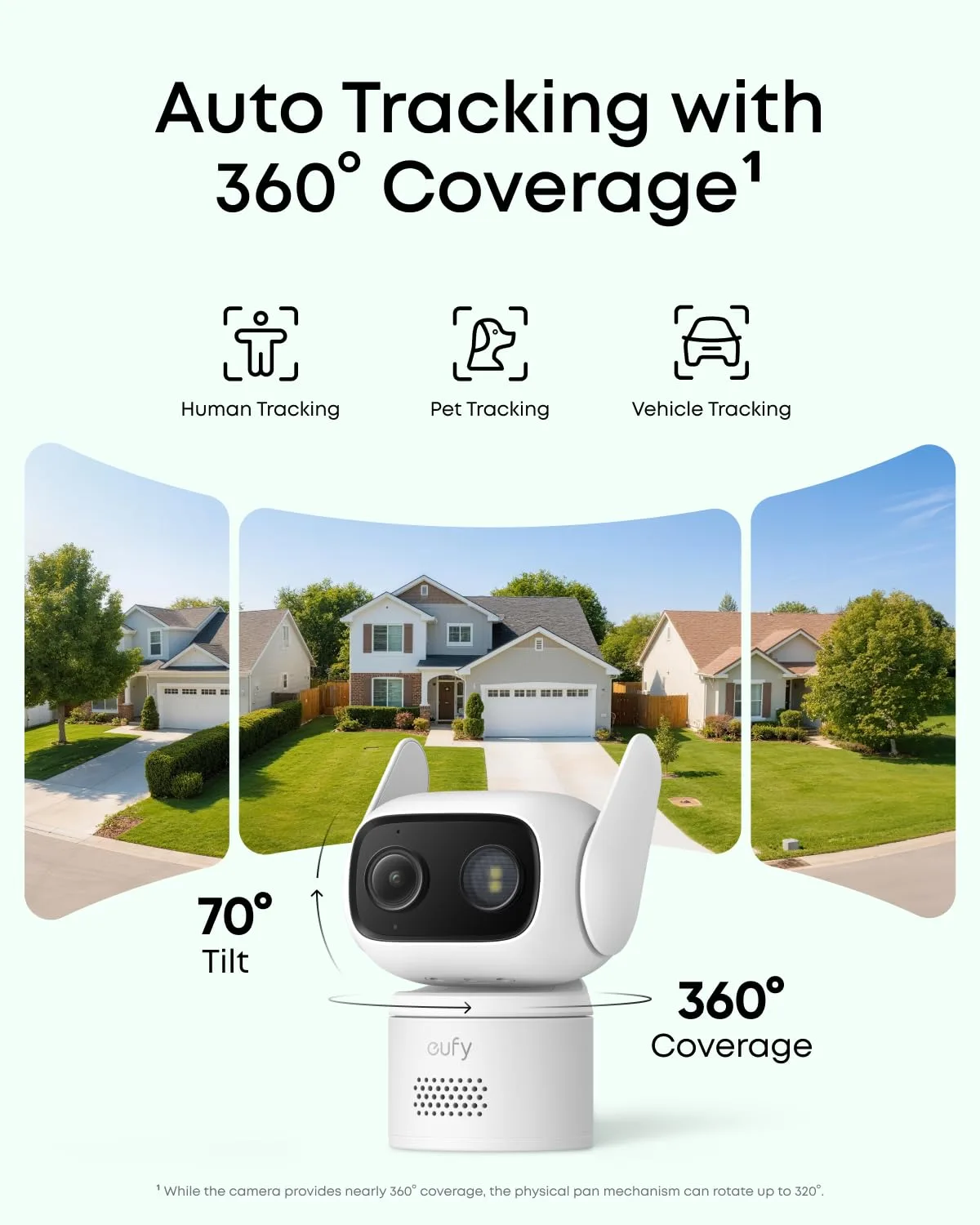 EUFY WIRED CAM C31 SMART SECURITY 360 PAN AND TILT CAMERA BLACK T817L211 thumbnail 3