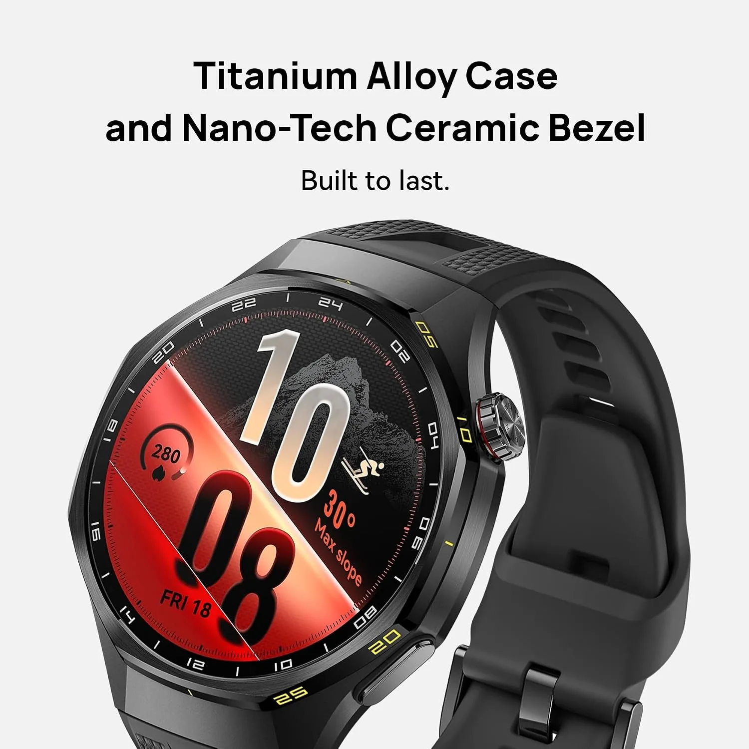 HUAWEI WATCH GT 7 PRO 46MM TITANIUM ALLOY CASE BLACK EASYCROSS FLUOROELASTOMER STRAP 55020JTG thumbnail 2