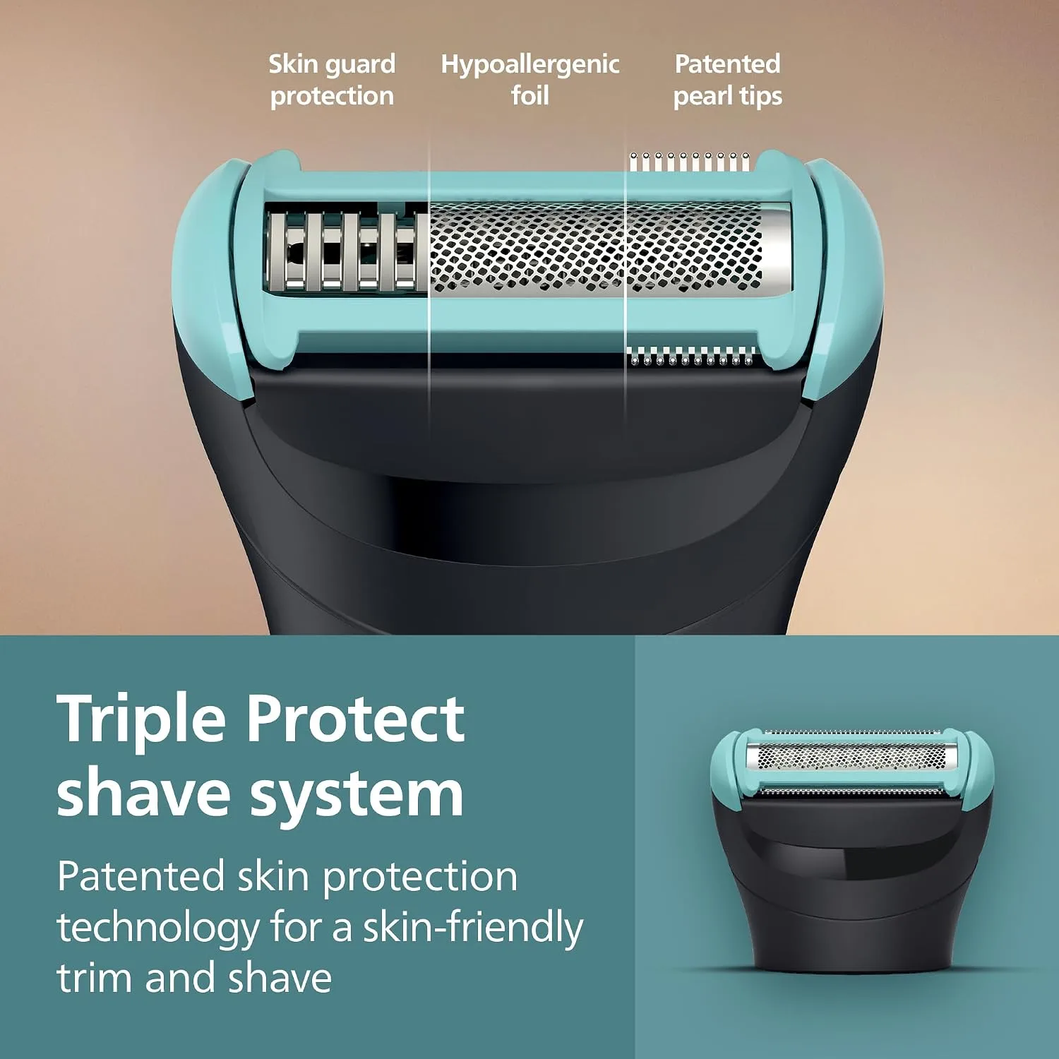 PHILIPS BODY GROOMER 5000 SERIES WITH DUAL HEAD TRIM & SHAVE SYSTEM BG549050 thumbnail 5