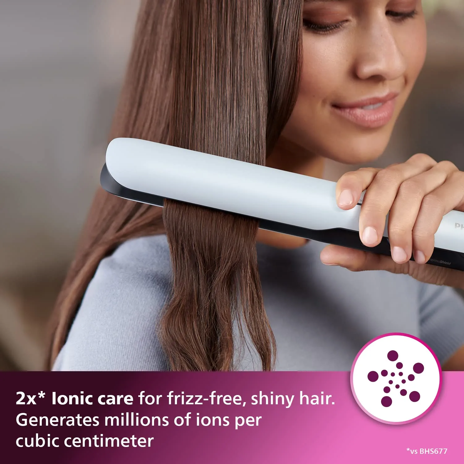 PHILIPS 5000 SERIES HAIR STRAIGHTENER WITH THERMOSHIELD TECHNOLOGY SKY BLUE BHS520 thumbnail 2