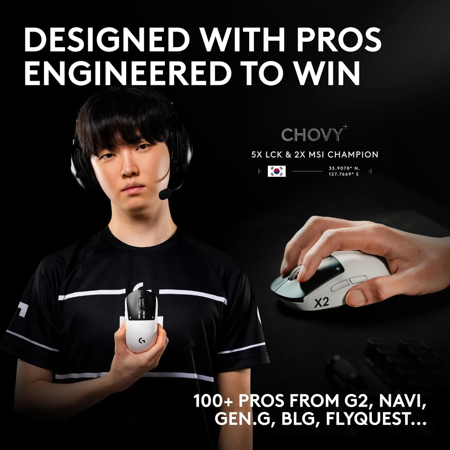 LOGITECH PRO X2 SUPERSTRIKE LIGHTSPEED WIRELESS GAMING MOUSE 910-007778 thumbnail 5