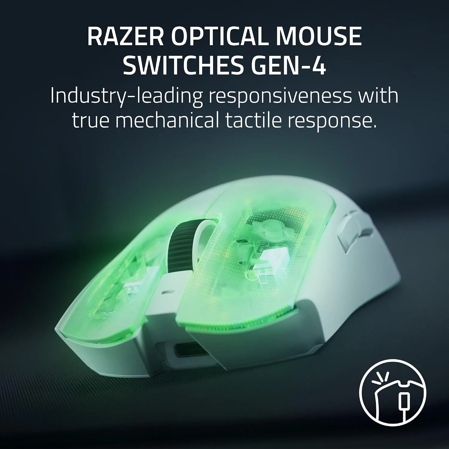 RAZER VIPER V4 PRO WIRELESS GAMING MOUSE WHITE RZ01-05630200-R3G1 thumbnail 10