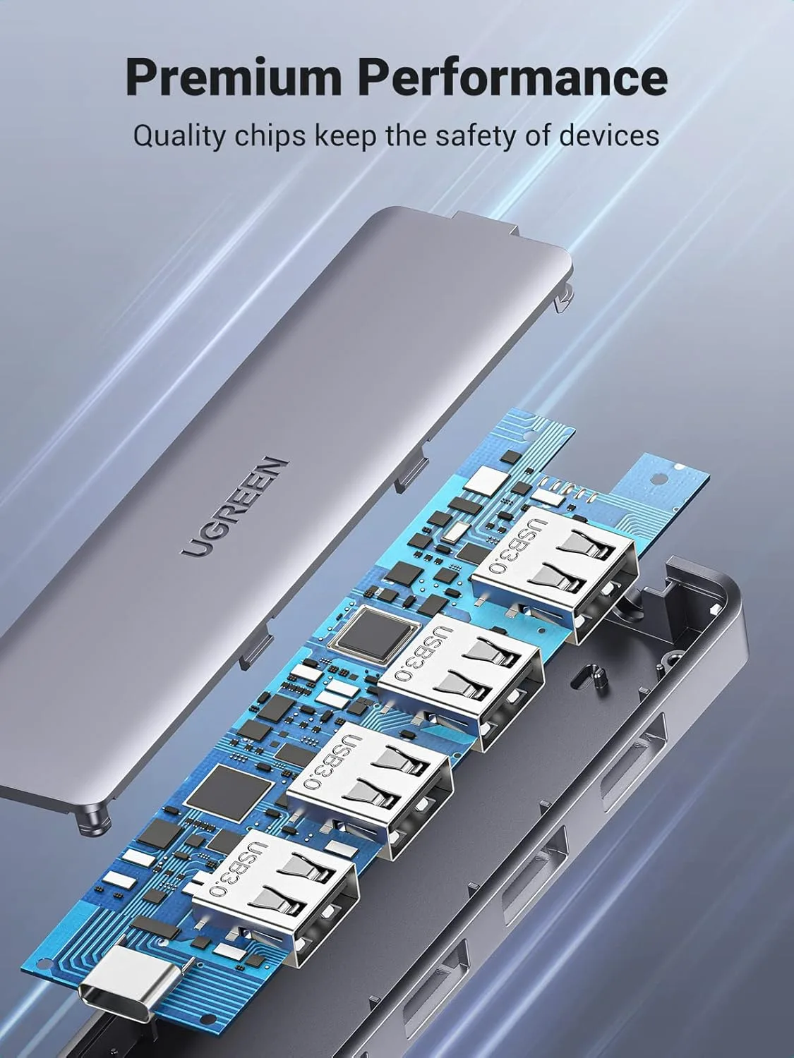 UGREEN 4 PORT USB 3.0 HUB CABLE 0.15M 25851 thumbnail 7