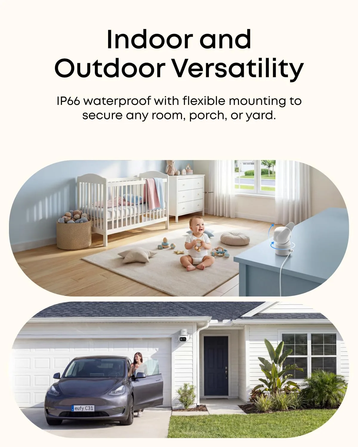 EUFY WIRED CAM C31 SMART SECURITY 360 PAN AND TILT CAMERA BLACK T817L211 thumbnail 4